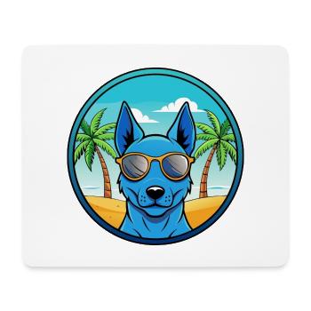 Blue Thai Ridgeback Dog Breed Cartoon Sunglasses - Mouse Pad (horizontal) - white - Front