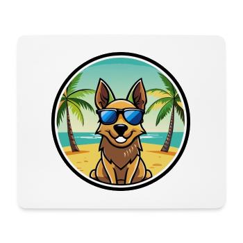 Australian Cattle Dog Rasse Cartoon Sonnenbrille Strand - Mousepad (Querformat) - Weiß - Vorne