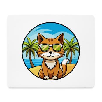Havanna Braun Katze Rasse Cartoon Sonnenbrille Strand - Mousepad (Querformat) - Weiß - Vorne