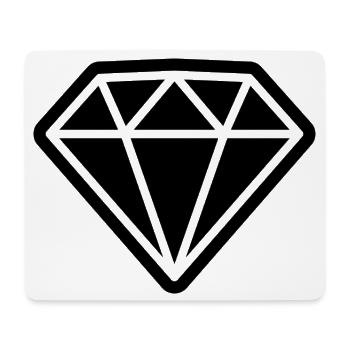 Diamant-Symbol - Mousepad (Querformat) - Weiß - Vorne