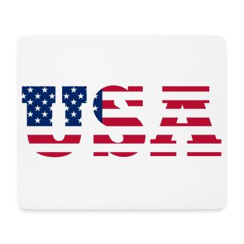 Stars & Stripes Lettermark USA - Mousepad (Querformat) - Weiß - Vorne