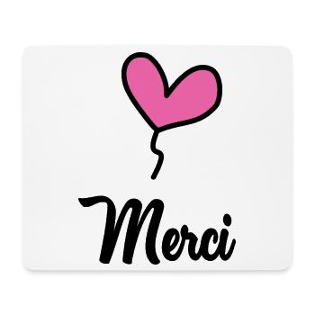 MERCI. MAÎTRESSE. MAÎTRE. MERCI MAÎTRESSE - Tapis de souris (format paysage) - blanc - Devant