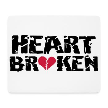 Herz <3Broken - Mousepad (Querformat) - Weiß - Vorne