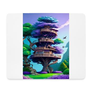 Treehouse Purple - Mousepad (Querformat) - Weiß - Vorne