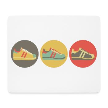 Sneakers retro - Mouse Pad (horizontal) - white - Front