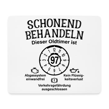 97. Geburtstag Schonend Behandeln Oldtimer Ist 97 - Mousepad (Querformat) - Weiß - Vorne