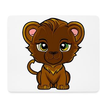 Löwenjunges - Mousepad (Querformat) - Weiß - Vorne