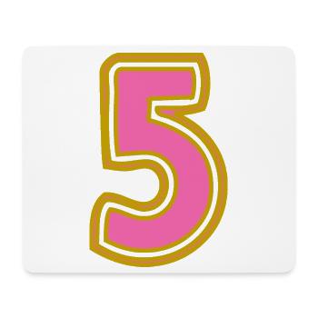 5. 5 ANS. 5e ANNIVERSAIRE. ANNIVERSAIRE 5 ANS - Tapis de souris (format paysage) - blanc - Devant