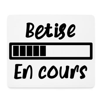 Bêtise en cours - Tapis de souris (format paysage) - blanc - Devant