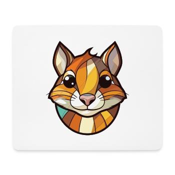 Chipmunk bunte Aquarell-Tierillustration - Mousepad (Querformat) - Weiß - Vorne