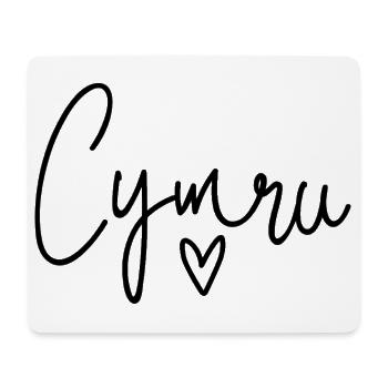 Cymru Calon Wales Heart - Mouse Pad (horizontal) - white - Front