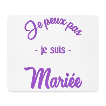 HOCHZEIT. PAAR. ICH HABE GERADE GEHEIRATET. Junggesellinnenabschied - Mousepad (Querformat) - Weiß - Vorne