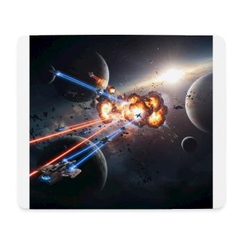 Futuristische Raumfahrt-Illusion - Mousepad (Querformat) - Weiß - Vorne