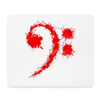 Bass Clef Red - Lustiges Musikliebhabergeschenk - Mousepad (Querformat) - Weiß - Vorne