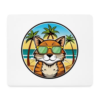California Spangled Cat Breed Cartoon Sunglasses - Mouse Pad (horizontal) - white - Front