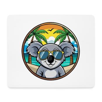 Koala Lustige Cartoon Sommer Strand Sonnenbrille Cool - Mousepad (Querformat) - Weiß - Vorne