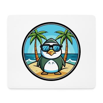 Pinguin Lustige Cartoon Sommer Strand Sonnenbrille Cool - Mousepad (Querformat) - Weiß - Vorne