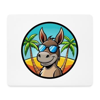 Esel Lustige Cartoon Sommer Strand Sonnenbrille Cool - Mousepad (Querformat) - Weiß - Vorne