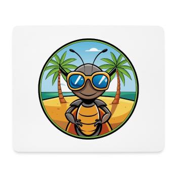 Ameise lustige Cartoon Sommer Strand Sonnenbrille Aufkleber - Mousepad (Querformat) - Weiß - Vorne