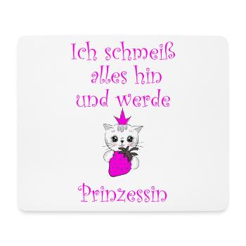 Prinzessin - Mousepad (Querformat) - Weiß - Vorne