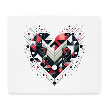 Geometrisches Herz - Mousepad (Querformat) - Weiß - Vorne