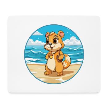 Chipmunk Aquarell Cartoon Kawaii Clipart Tier - Mousepad (Querformat) - Weiß - Vorne