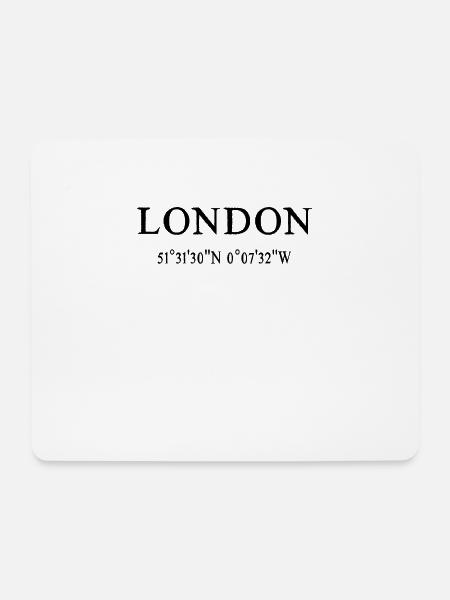 London Koordinaten - Mousepad (Querformat) - Weiß
