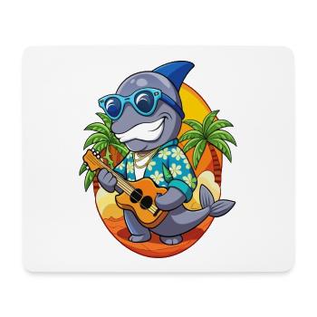 Lustige Robbe Sommer Strand Sonnenbrille Hawaiianisch - Mousepad (Querformat) - Weiß - Vorne