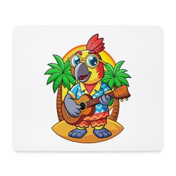 Lustige Papagei Sommer Strand Sonnenbrille Hawaiianisch - Mousepad (Querformat) - Weiß - Vorne