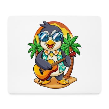 Lustige Pinguin Sommer Strand Sonnenbrille Hawaiianisch - Mousepad (Querformat) - Weiß - Vorne