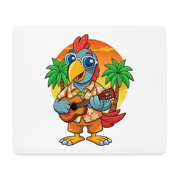 Lustige Papagei Sommer Strand Sonnenbrille Hawaiianisch - Mousepad (Querformat) - Weiß - Vorne