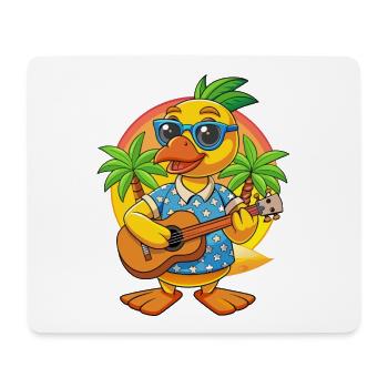 Lustige Ente Cartoon Sommer Strand Sonnenbrille Gitarre - Mousepad (Querformat) - Weiß - Vorne