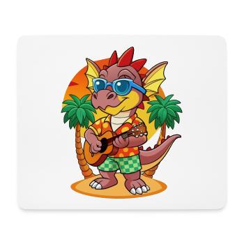Lunettes de soleil de plage d’été de dessin animé de dragon drôle - Tapis de souris (format paysage) - blanc - Devant