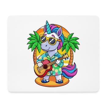 Lustige Einhorn Cartoon Sommer Strand Sonnenbrille - Mousepad (Querformat) - Weiß - Vorne
