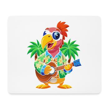 Lustige Papageien-Cartoon-Sommer-Strand-Sonnenbrille - Mousepad (Querformat) - Weiß - Vorne