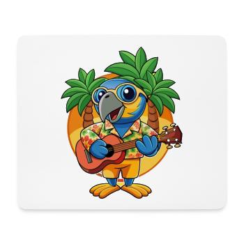 Lustige Papageien-Cartoon-Sommer-Strand-Sonnenbrille - Mousepad (Querformat) - Weiß - Vorne