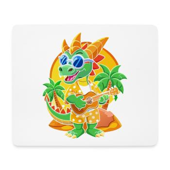 Lunettes de soleil de plage d’été de dessin animé de dragon drôle - Tapis de souris (format paysage) - blanc - Devant