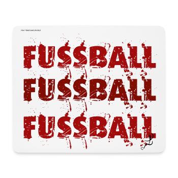 Fussball Fussball Fussball - Mousepad (Querformat) - Weiß - Vorne