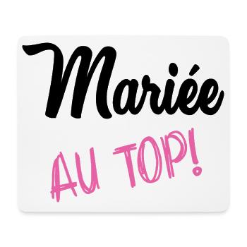 HOCHZEIT. HERZ. PAAR. ICH HABE GERADE GEHEIRATET. Junggesellinnenabschied - Mousepad (Querformat) - Weiß - Vorne