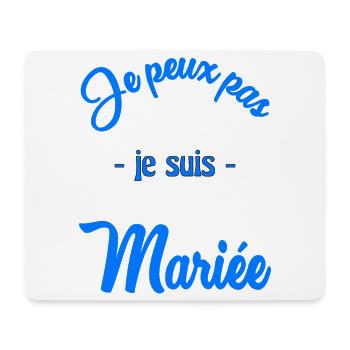 HOCHZEIT. HERZ. PAAR. ICH HABE GERADE GEHEIRATET. Junggesellinnenabschied - Mousepad (Querformat) - Weiß - Vorne