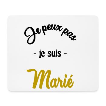 JUST MARRIED. EVJF - Tapis de souris (format paysage) - blanc - Devant