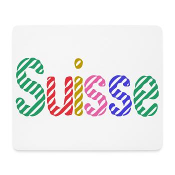 SCHWEIZ. HUMOR. LAND. FLAGGE. GENF. LAUSANNE - Mousepad (Querformat) - Weiß - Vorne