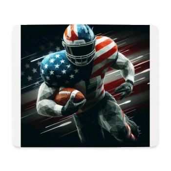Patriotischer American Football - Mousepad (Querformat) - Weiß - Vorne