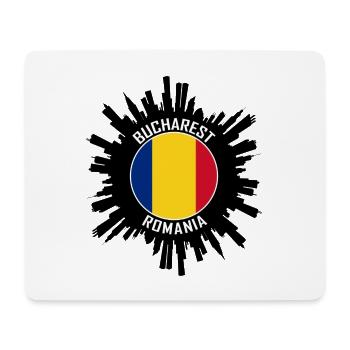 Bukarest Skyline Rumänien Flagge Reise Souvenir - Mousepad (Querformat) - Weiß - Vorne