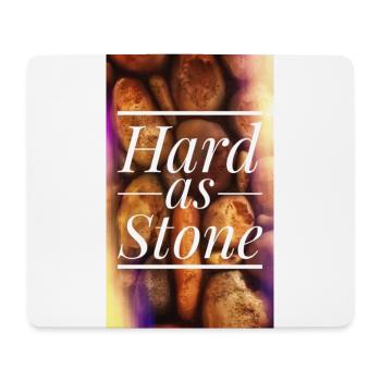 Hart wie Stein Typografie - Mousepad (Querformat) - Weiß - Vorne