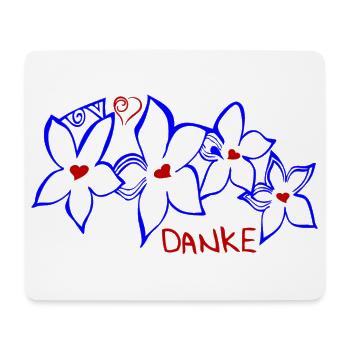 Danke - Mousepad (Querformat) - Weiß - Vorne