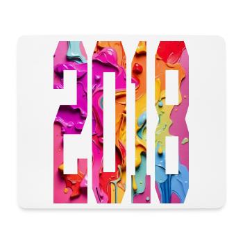 COLORFUL 8TH BIRTHDAY 2018 - Mouse Pad (horizontal) - white - Front