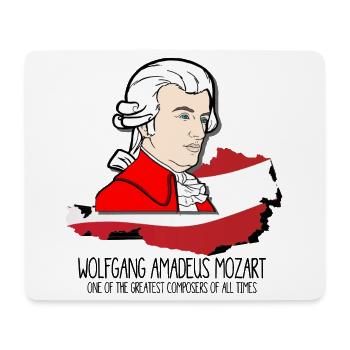 Wolfgang Amadeus Mozart - greatest composer - Mousepad (Querformat) - Weiß - Vorne