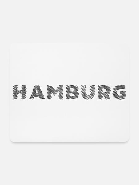 Hamburg German City Hatching lettering - Mouse Pad (horizontal) - white