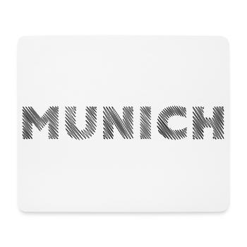 Munich Bavaria German City Hatching lettering - Mouse Pad (horizontal) - white - Front